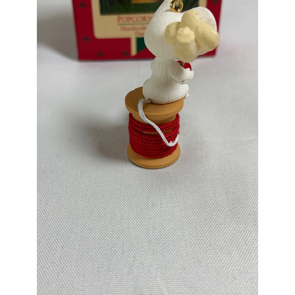 Vintage 1986 Hallmark Popcorn Mouse Handcrafted Ornament Chris Mouse Box - Picture 5 of 8
